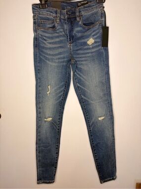 BlankNYC The Bond Mid Rise Skinny Jeans Womens 26 NWT Distressed Stretch